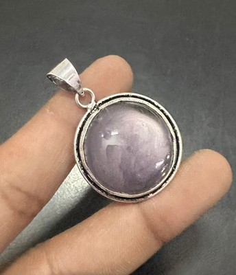 Rosa Quarz Edelstein 925 Sterling Silber Handarbeit Anhänger Schmuck Geschenk für die Liebe