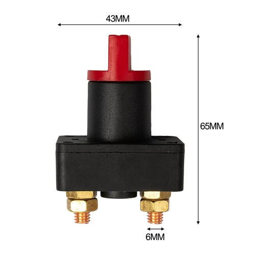 1pc 100A 60V DC Plastic Battery Disconnect Switch For RV/ Boat/yacht 25mm - Picture 6 of 12