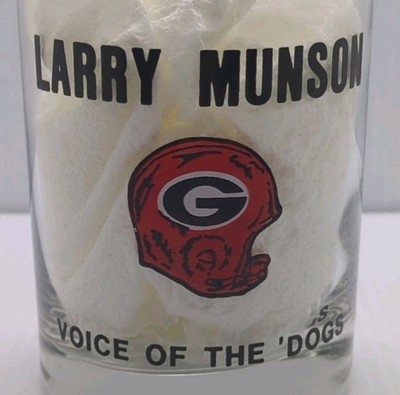 1982 Hunker Down Larry Munson Georgia Bulldogs Glass SEC Championship UGA Dawgs 