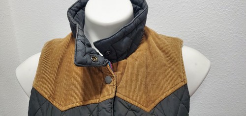 ELEMENT Vintage Multicolor Boho Reversible Snap Button Women Vest Sz S - Picture 2 of 9