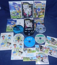 Wii; Wii Sports, Super Swing Golf 2, Just Dance 2, Nickelodeon Fit, Sega Tennis+