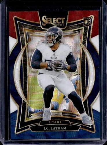 2024 Panini Select J.C. Latham Concourse RC Tri-Color Prizm Rookie #/299 Titans