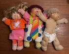 lot #20 (3) 1986 Cabbage Patch Kids dolls PINK signature P R OK tags outfits