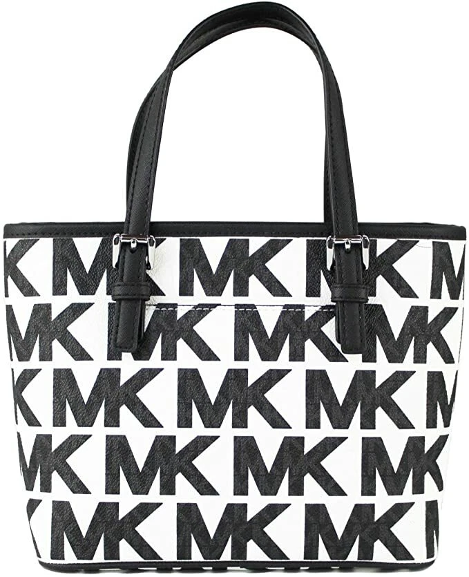 Michael kors black top and white handbags