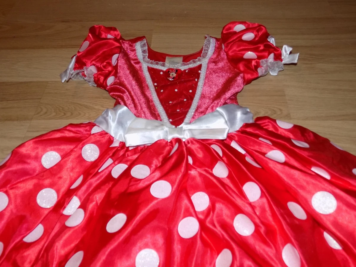 Disney Store Minnie Mouse Red Dress Costume Size 7/8