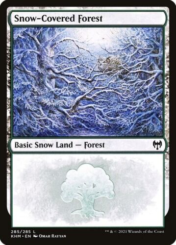 Lot of 20x Snow-Covered Forest #285 - KHM Kaldheim MTG Magic NM