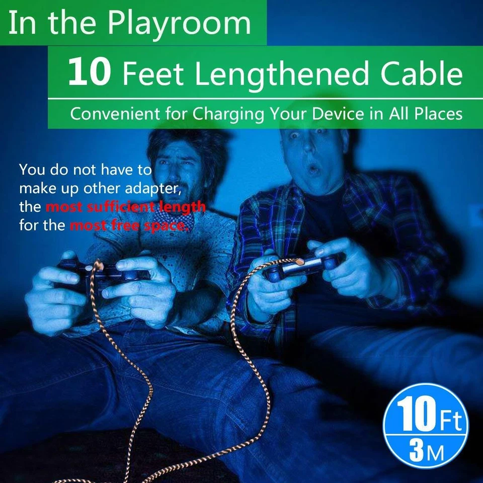 Cable Cargador Micro USB Cable Para Samsung Galaxy S7 S6 Android Tablet Kindle Foto 3 de 4