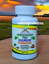 Moringa Guanabana Curcuma by Plantimex Natural 3 in 1 Superfood Free Shipping