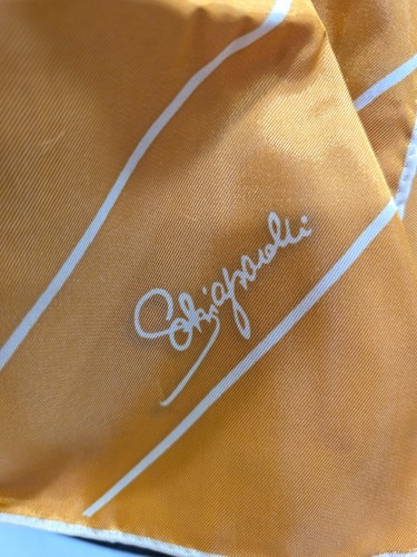 Vintage Schiaparelli Rectangle Scarf 44" x 15" Appears as Silk - Picture 2 of 4