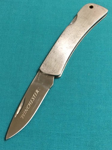 winchester folding pocket knife - stainless steel lockback fine