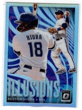 KESTON HIURA  2020 DONRUSS OPTIC ILLUSIONS #OI-15  SILVER HOLO PRIZM