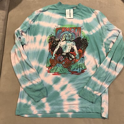 新品 anytee Diamond Blue Dyed Long Tee 2XL Krazy Tees Tie Dye Shirt Women Tops or 100% Cotton Cute