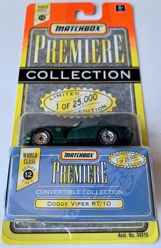 1997 Matchbox Premiere Collection World Class Series 12 Green Dodge Viper RT/10 - Picture 2 of 11