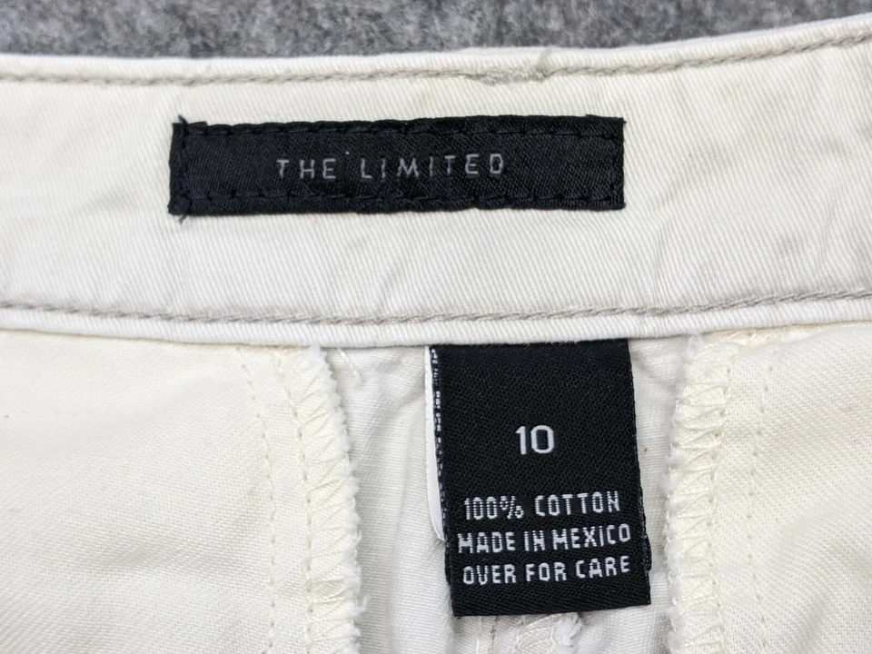 限量镂空短裤女式 10 码象牙色中腰帆布 — 第 4/4 张图片