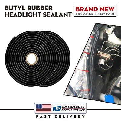 2X Butyl Rubber Glue Sealant Car Door Headlight Windshield Retrofit Reseal Strip