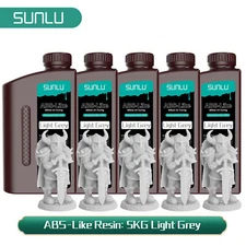 5KG SUNLU ABS Like Resin Strong 405nm UV Curing For 3D Printer Non-Brittle Gray