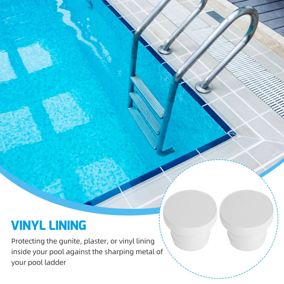 1 par de tapones para escalera de piscina parachoques de escalera de piscina de repuesto para escalera Foto 4 de 4