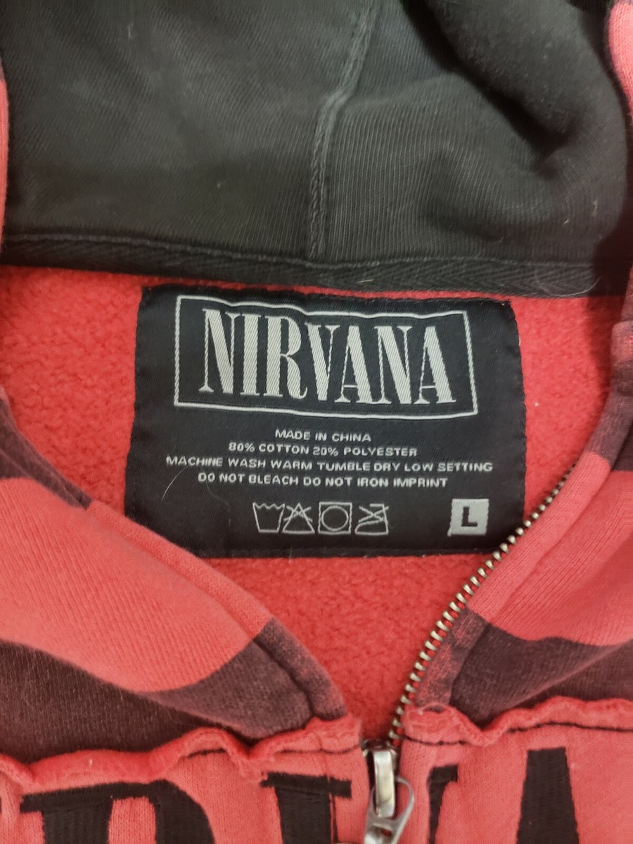 Rare 2007 Nirvana Full Zip Band Hoodie Jacket - Size L Rare 2007 Nirvana Full Zip Band Hoodie Jacket - Size L