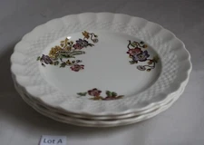 Set of 4 Copeland Spode Wicker Lane Bread Side Plates 6.5 Inch England
