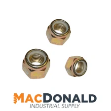 125 PC Coarse Nylon Insert Lock Nut Grade 8 Yellow Zinc Assortment