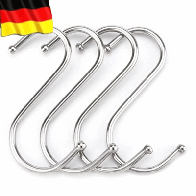 30-x Edelstahl S-Haken Küchenhaken Fleischerhaken Metallhaken Edelstahlhaken DHL