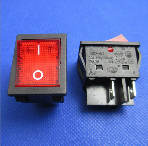 1PCS JIN DING (JD) JD03-A1 4 Pins 30A 30Amp Rocker Switch 250VAC T85/55 ...