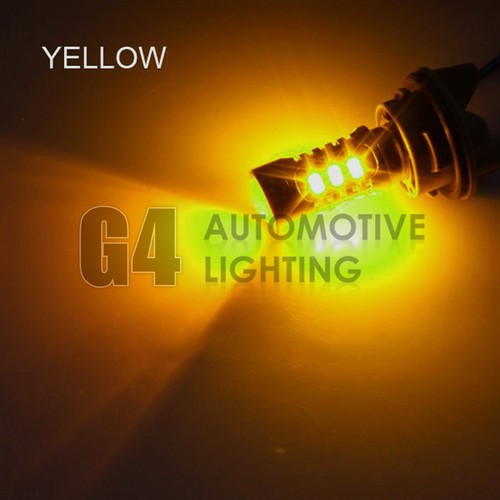 2x H16 5202 LED Bulbs High Power DRL SMD 5730 Fog Light Projector Golden Yellow - Picture 8 of 11