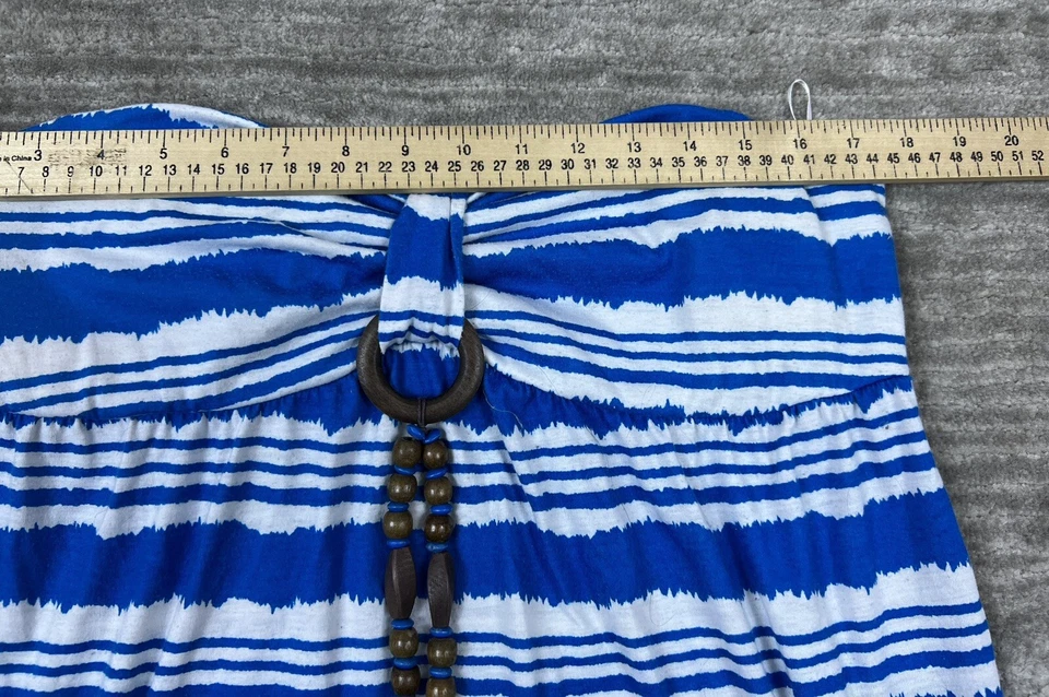 Vestido No Boundaries para mujer XL 15-17 azul blanco tubo a rayas sin tirantes midi Foto 4 de 4