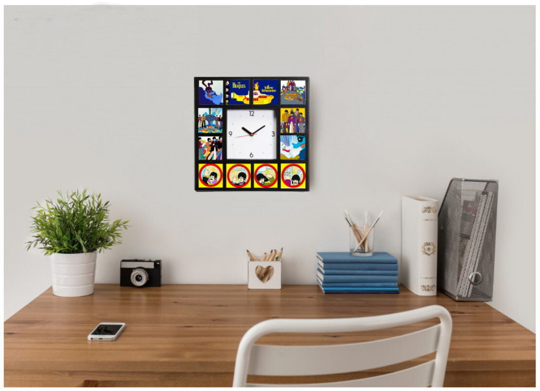 Big The Beatles Yellow Submarine Clock with 12 pictures | eBay
