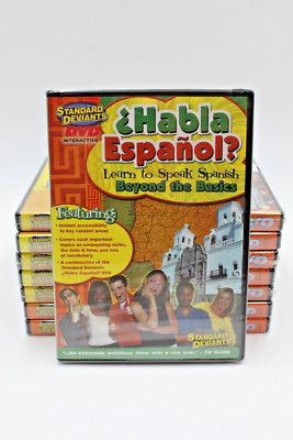 Standard Deviants - Learn to Speak Spanish Educational DVDs Lot 8 Brand New DVDs