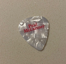 Guitarra Paul McCartney Glastonbury 25/06/22 White Pearl Pick Artist Usada