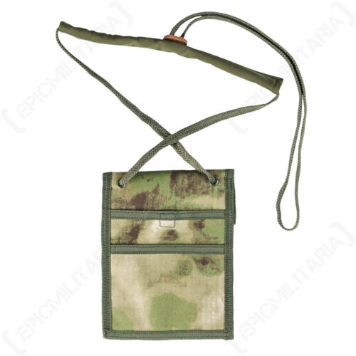 Wallet with Lanyard with Clear Pocket Adjustable Strap - Miltacs Camouflage - Afbeelding 1 van 2