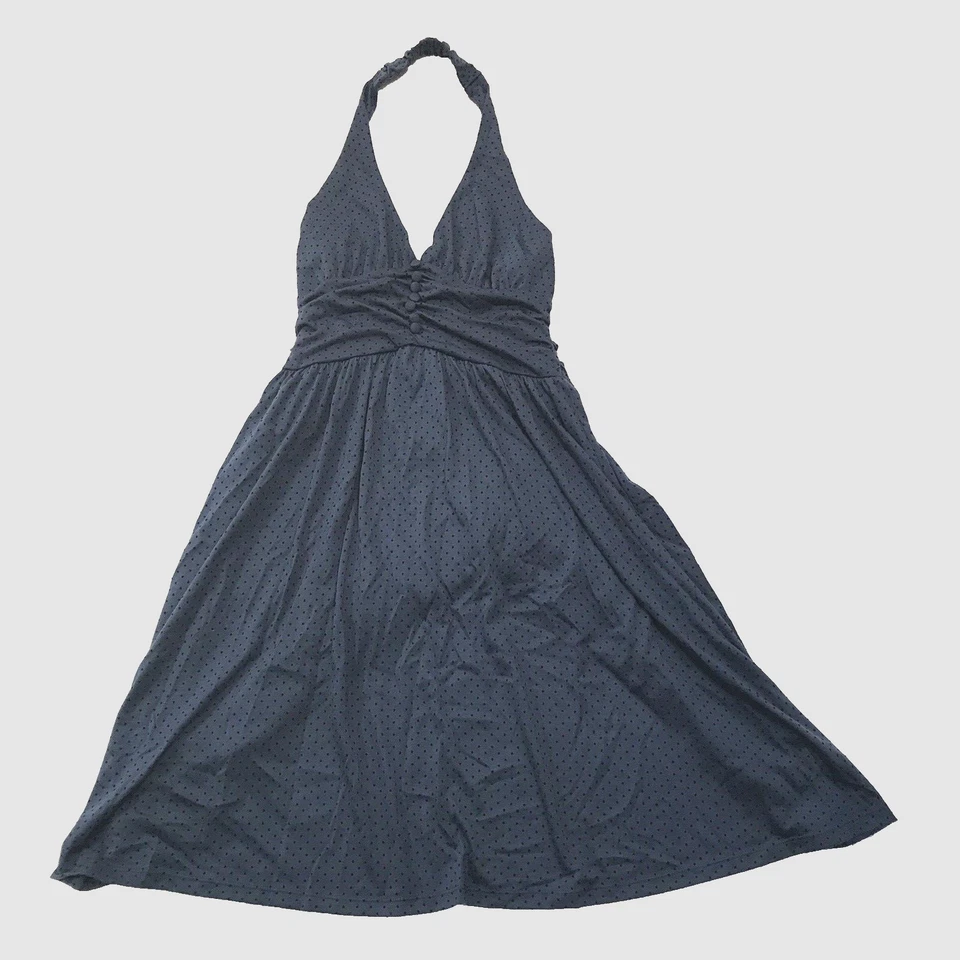 Vestido Babydoll Vintage Años 90 Y2K Forever 21 Pequeño Halter Lunares Club Resort EE. UU. Foto 2 de 4