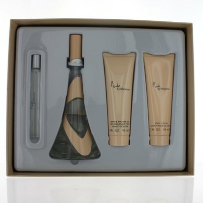 Rihanna nude 4pcs 3.4 EDP spr, 3.0 b/l, 3.0 s/g, ..2oz EDP rollerball (w) (608940556139)