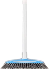 Dustpan Broom Set, Blue and White