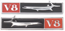 1968 Barracuda Fish V8 Fender Emblems. Pair 2786590 2786591 New Usa Made 1968 Barracuda Fish V8 Fender Emblems. Pair 2786590 2786591 New Usa Made