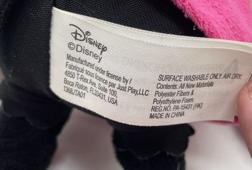 Disney Minnie Mouse Plush Toy Pink Dress Gold Bow And Polka Dots 15” - Picture 3 of 3