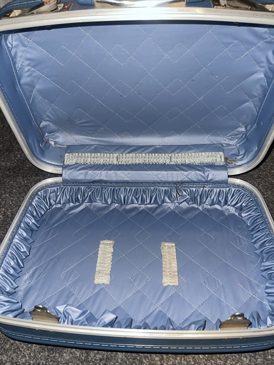 Vintage 4-Pc Nesting Suitcase Luggage Hard Shell Mid Century