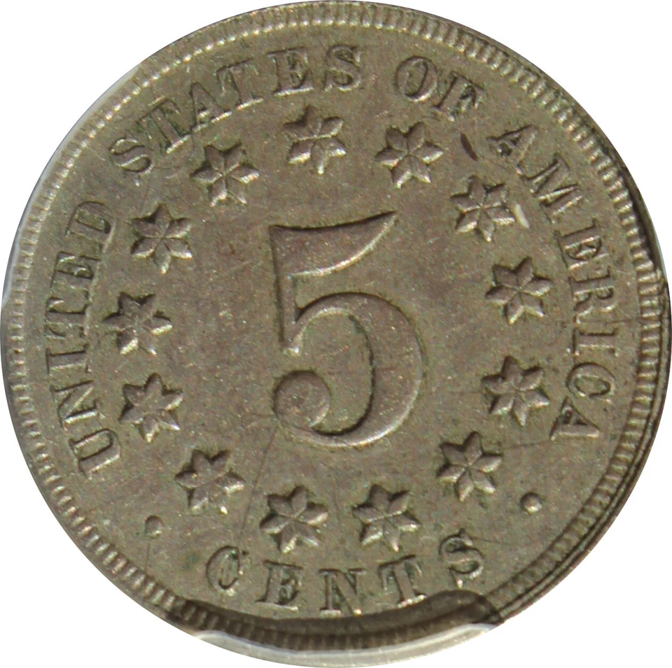 1867 XF45 Shield Nickle No Rays, PCGS 36880866 - Image 2 of 4