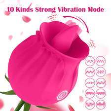 10 Speed Rose Female Anniversary Female Birthday Gifts Massager Tongue Licking