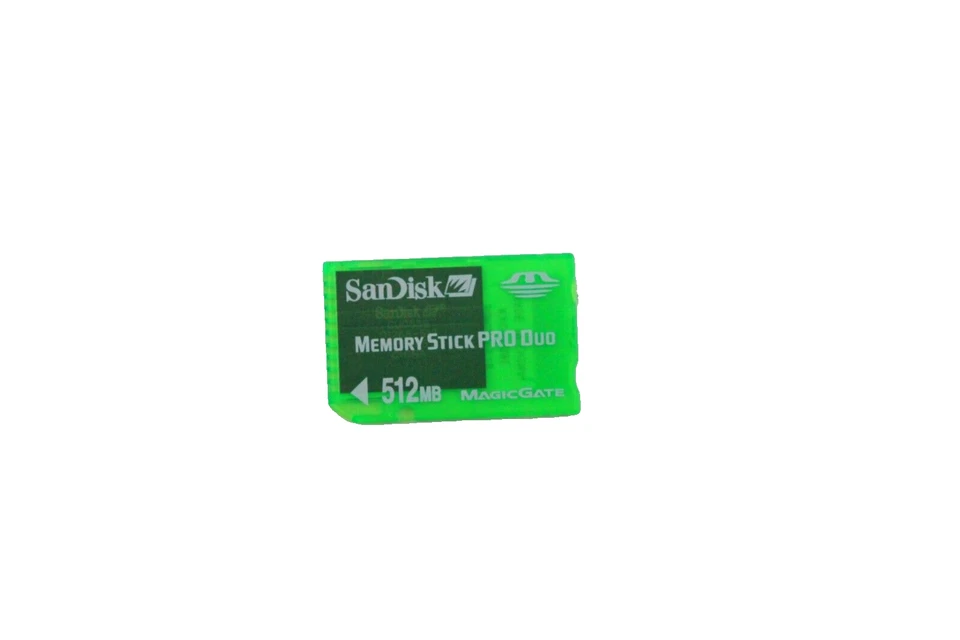 San Disk Memory Stick Pro Duo 512MB SDMSG-512 Translucent Green - Image 3 of 4