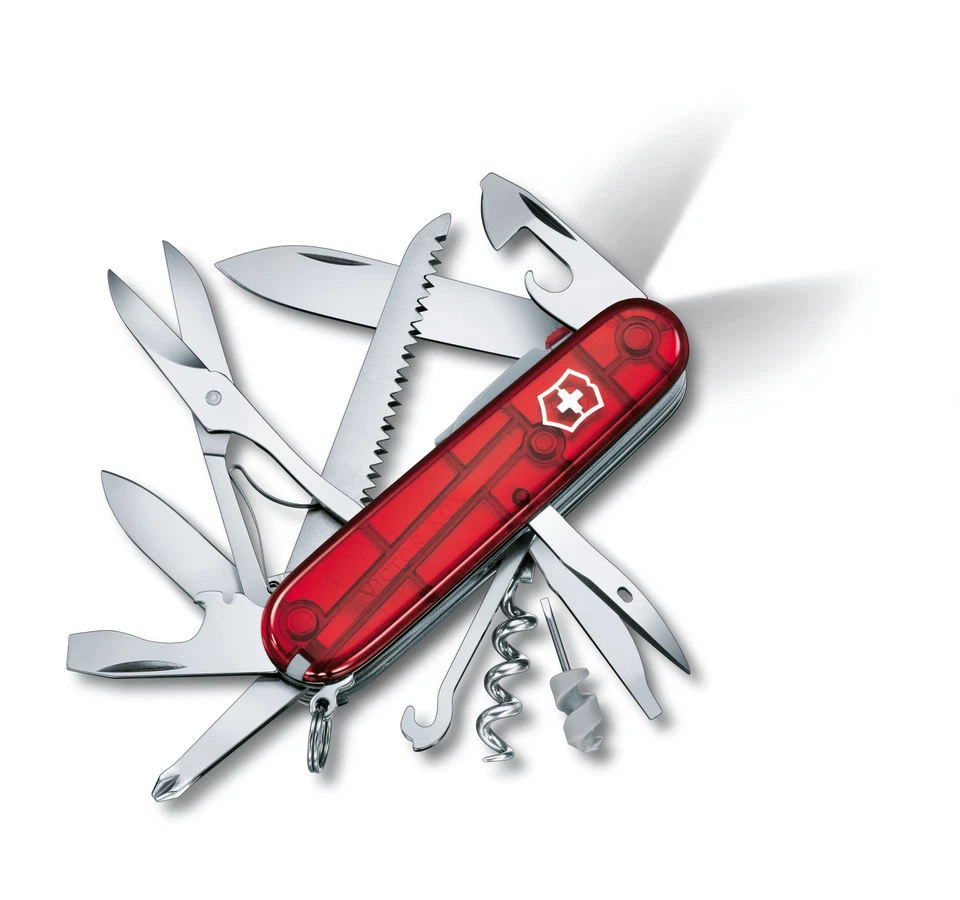 Victorinox - Couteau Suisse Huntsman Lite LED Rubis 22 Fonctions - 1.7915.T