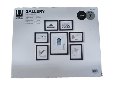 Umbra Gallery Wall 7-Piece Picture Frame Set - Black - Multiple Sizes