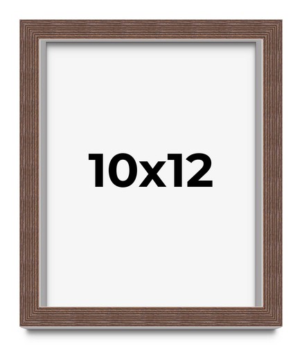 10x12 Shadow Box Frame Brown | 1.125 inches Deep Real Wood Rustic Shadowbox Disp