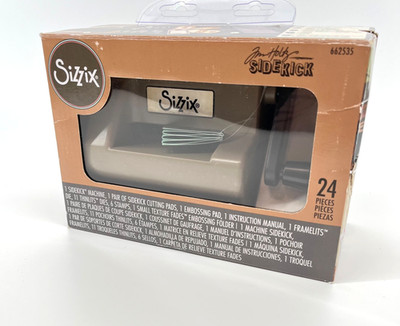Tim Holtz Sizzix Sidekick Machine Brown And Black w/ Tag & Number Dies - 24 pcs