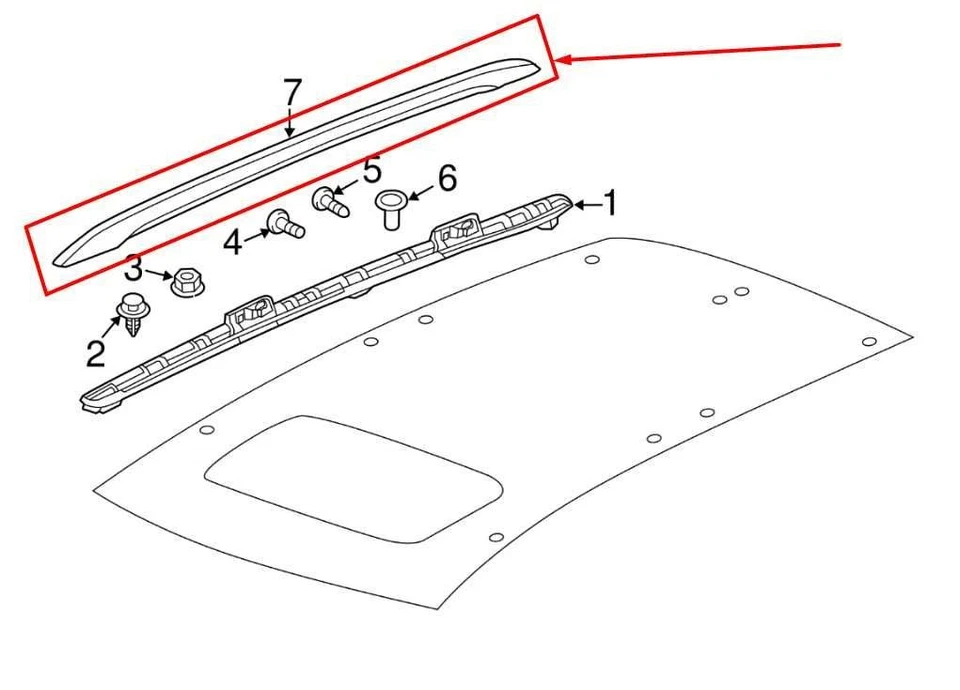 Cubierta de riel portaequipajes techo derecho y derecho Acura MDX Advance 2014-2020 75262-TZ6-C01 Foto 2 de 4