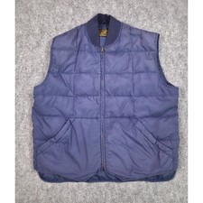 Vintage Eddie Bauer Downlight Vest Mens Large Navy Blue Goose Down Puffer 90s