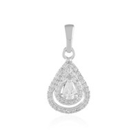 Cavill 925 Silber Zirkon TropfenanhäNger Damen 0,56Ct Rundschliff