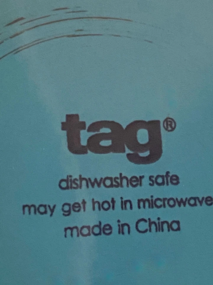 3 PLATOS DE CENA; TAG ltd, azul aqua sonoma; remolino, vintage Foto 3 de 4