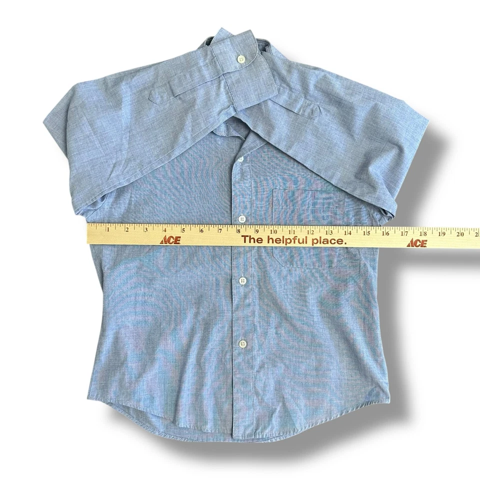 Vintage Christian Dior Chemise Kids Shirt Size 10 Blue Button Up Macau Made - Image 3 of 4